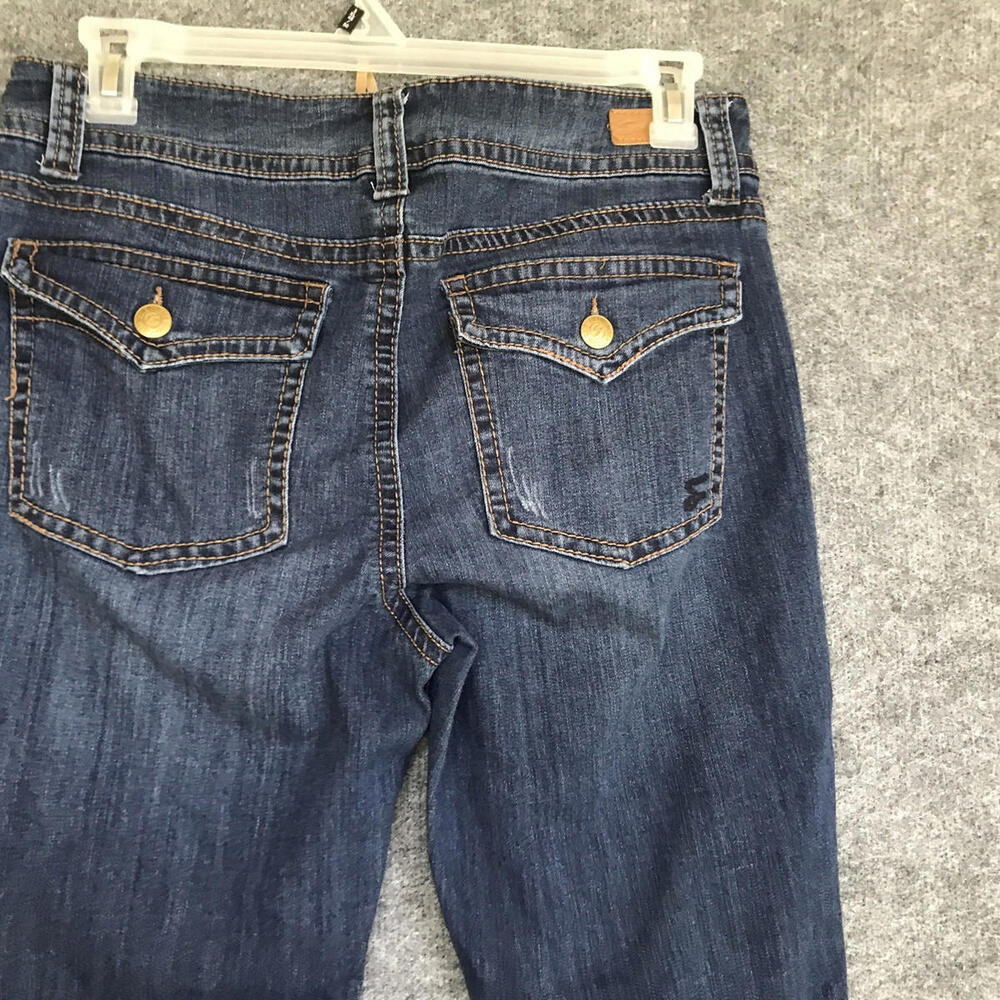 Seven 7 Tummyless High Rise Skinny Women's Size 12 Blue 5-Pocket Denim Jeans - Picture 7 of 8